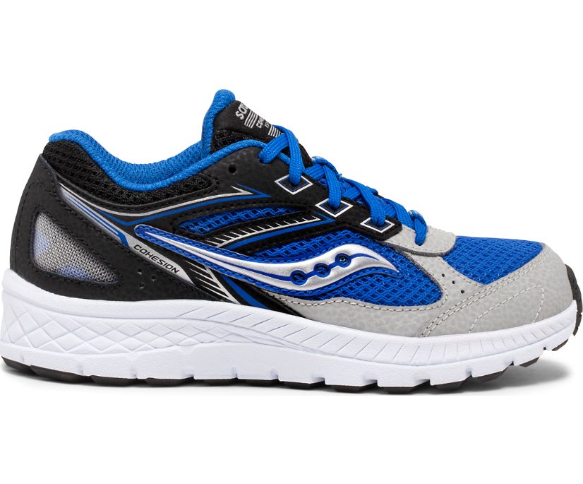 Kids' Saucony Cohesion 14 Lace Sneakers Black / Blue | Singapore 850KORI